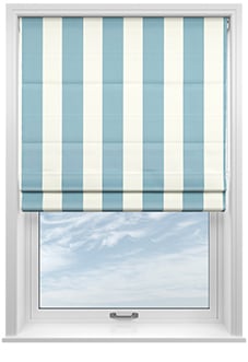 Laura Ashley Lille Stripe, Seaspray - Twist&Fit Roman Blind